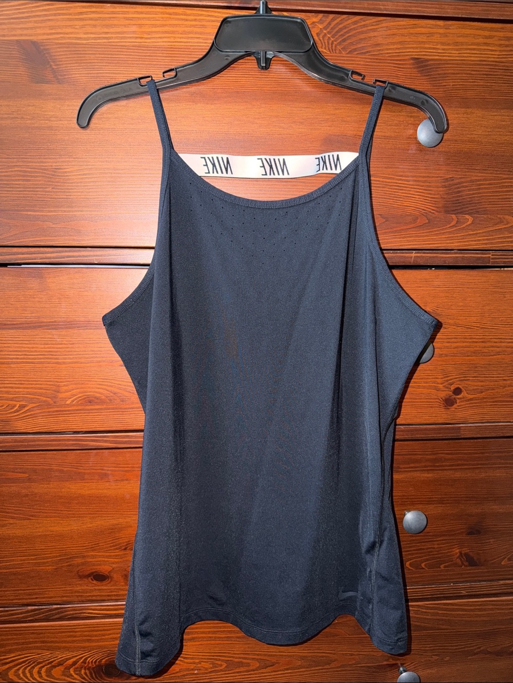 Nike Dri-Fit Lightweight Tank Top with Low Cut Out Back & Logo Strap